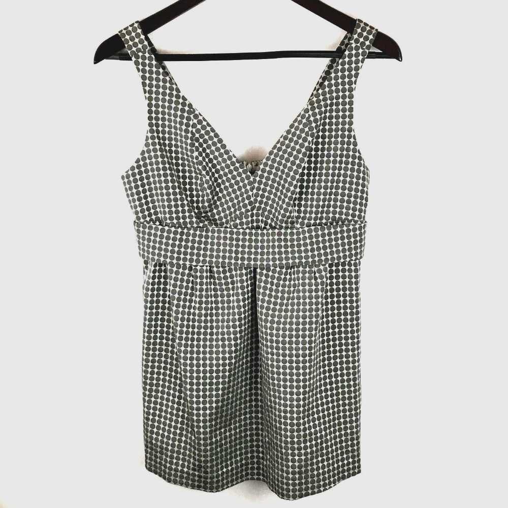 The Limited Womens Small Gray Polka Dot Circle Print Lined V-Neck Cami Tank Top